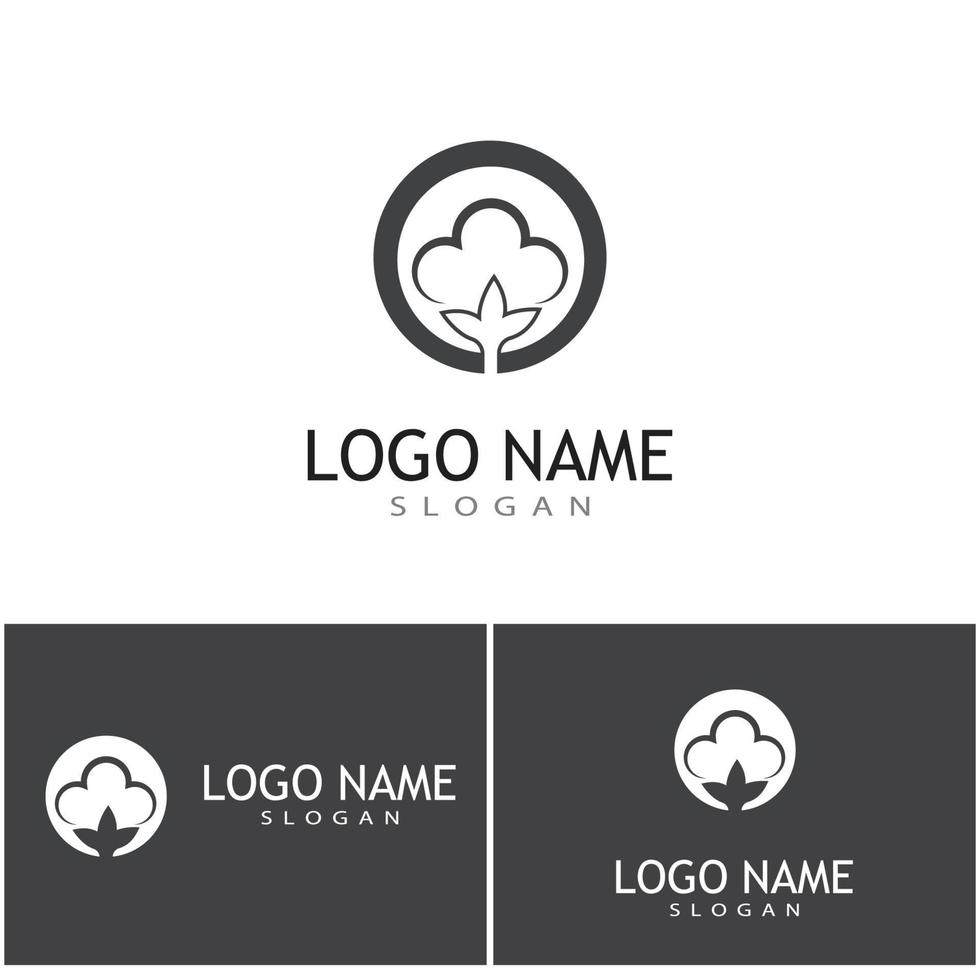 Cotton Logo Template vector symbol nature