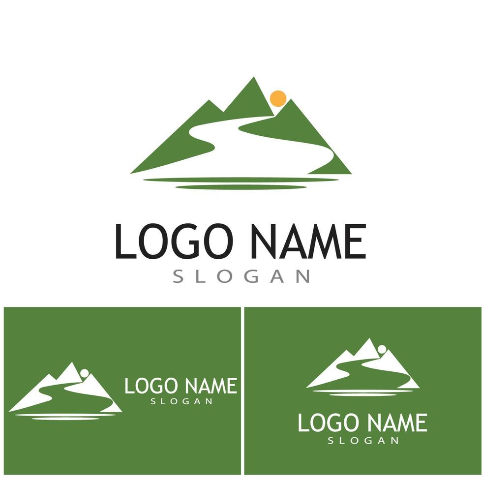 Mountain icon Logo Template Vector illustration design