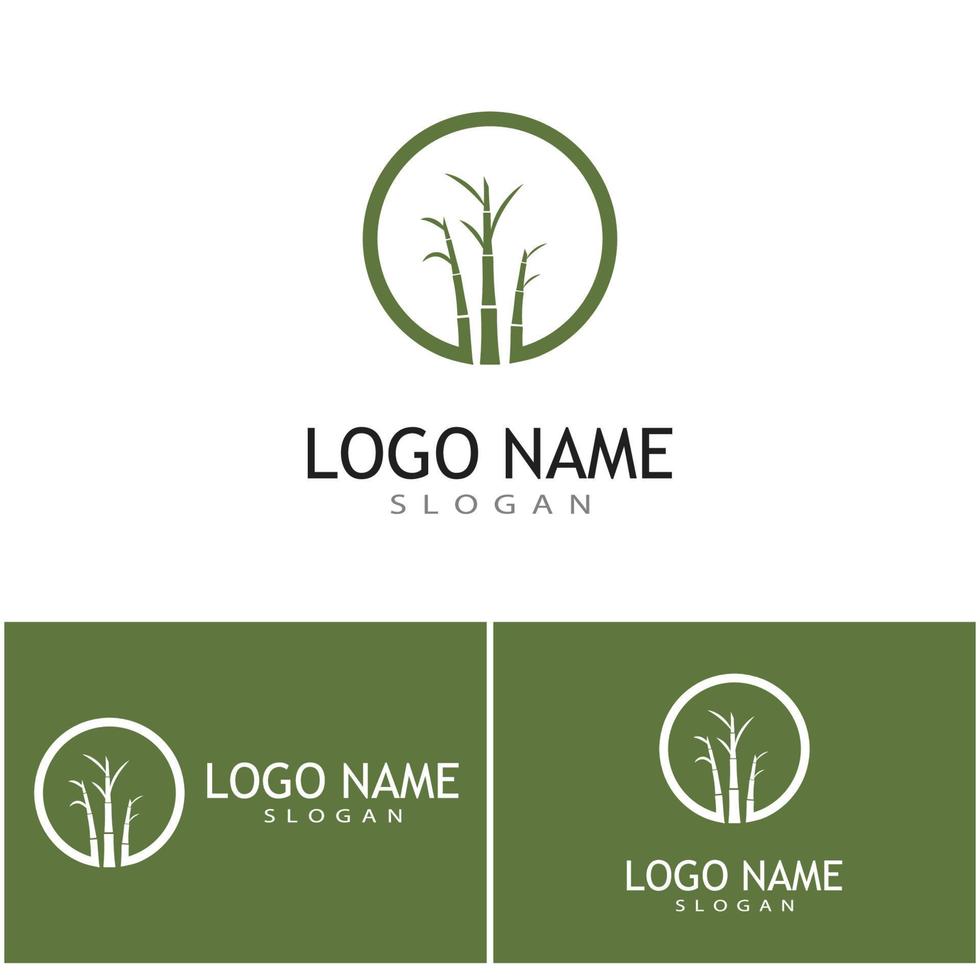 caña de azúcar, logotipo, plantilla, vector, símbolo, naturaleza vector