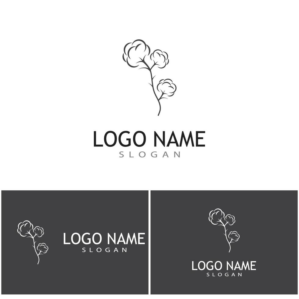 Cotton Logo Template vector symbol nature