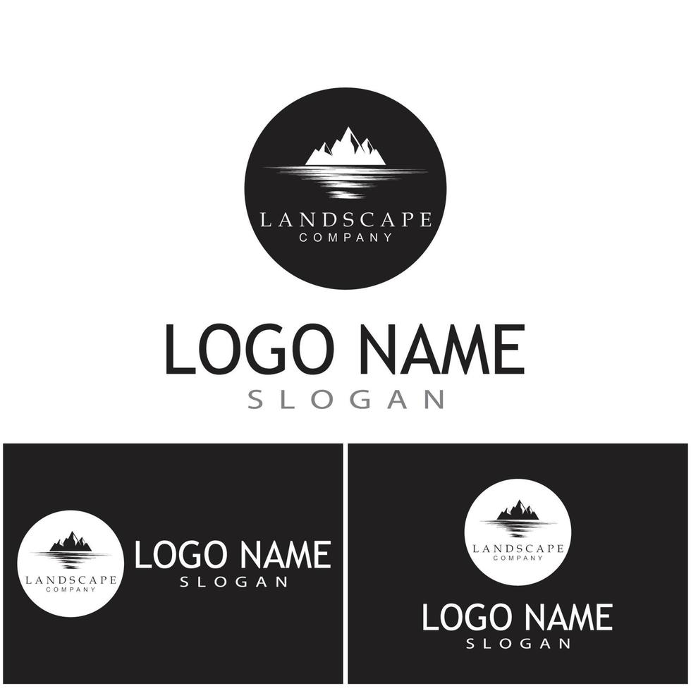 Mountain icon Logo Template Vector illustration design