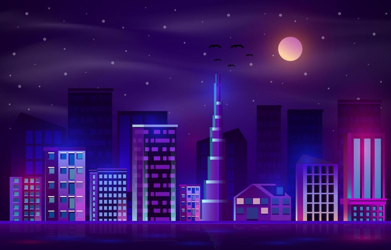 Skyscraper City Background Concept vector