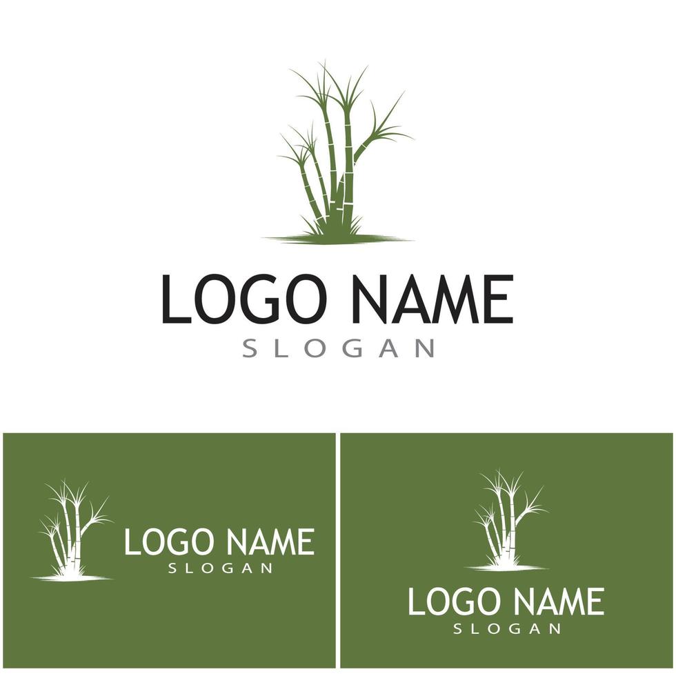 Sugar cane Logo Template vector symbol nature