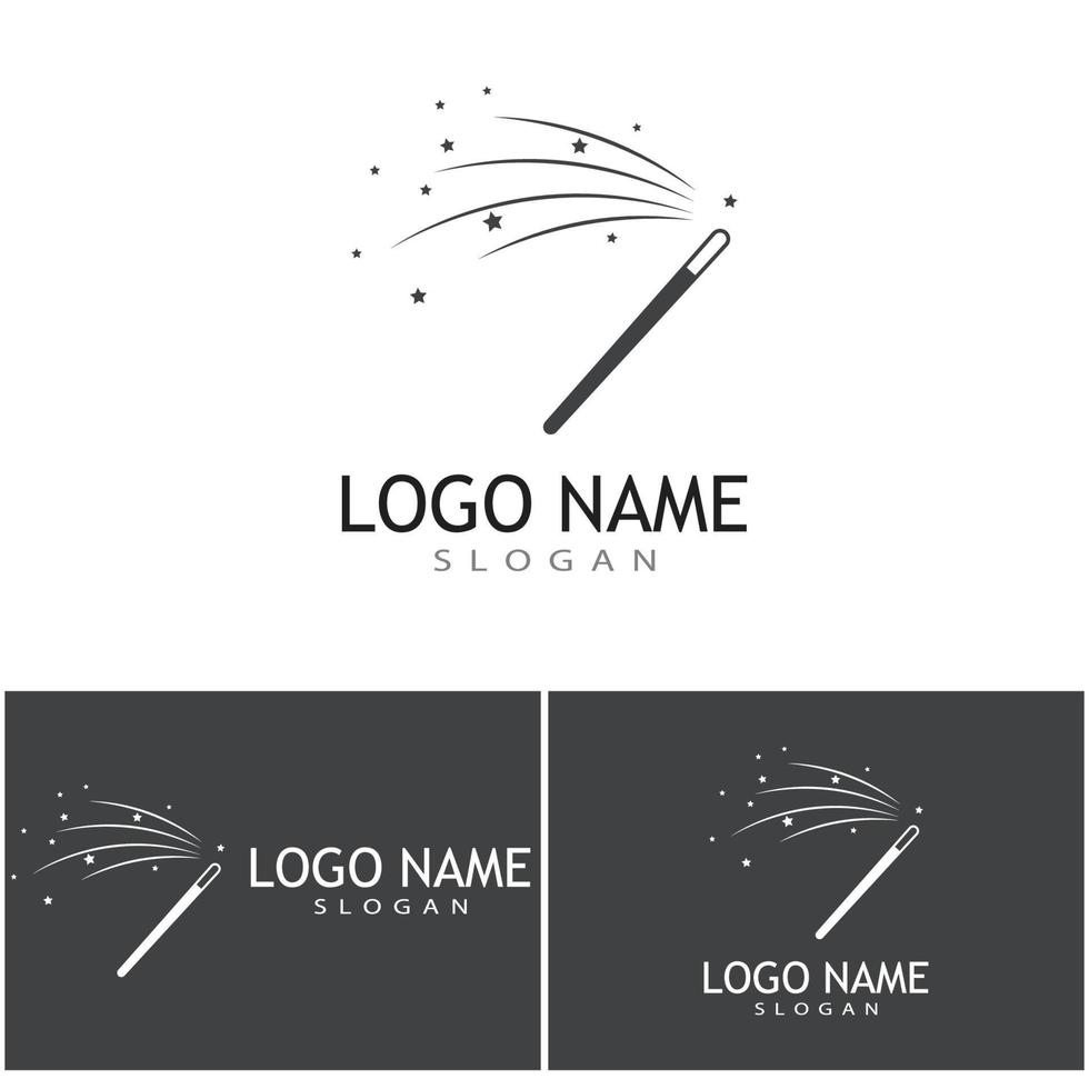 Wand magic stick Logo Template vector symbol nature