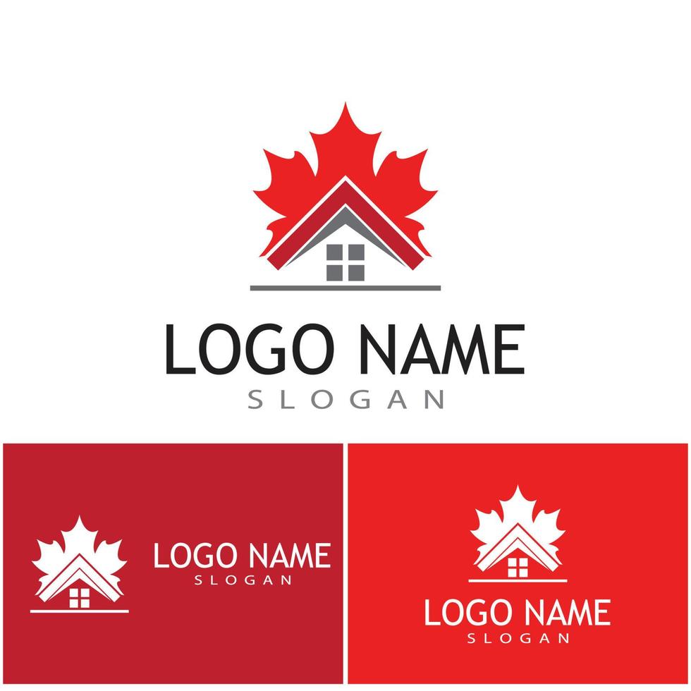 Maple leaf vector illustration design template
