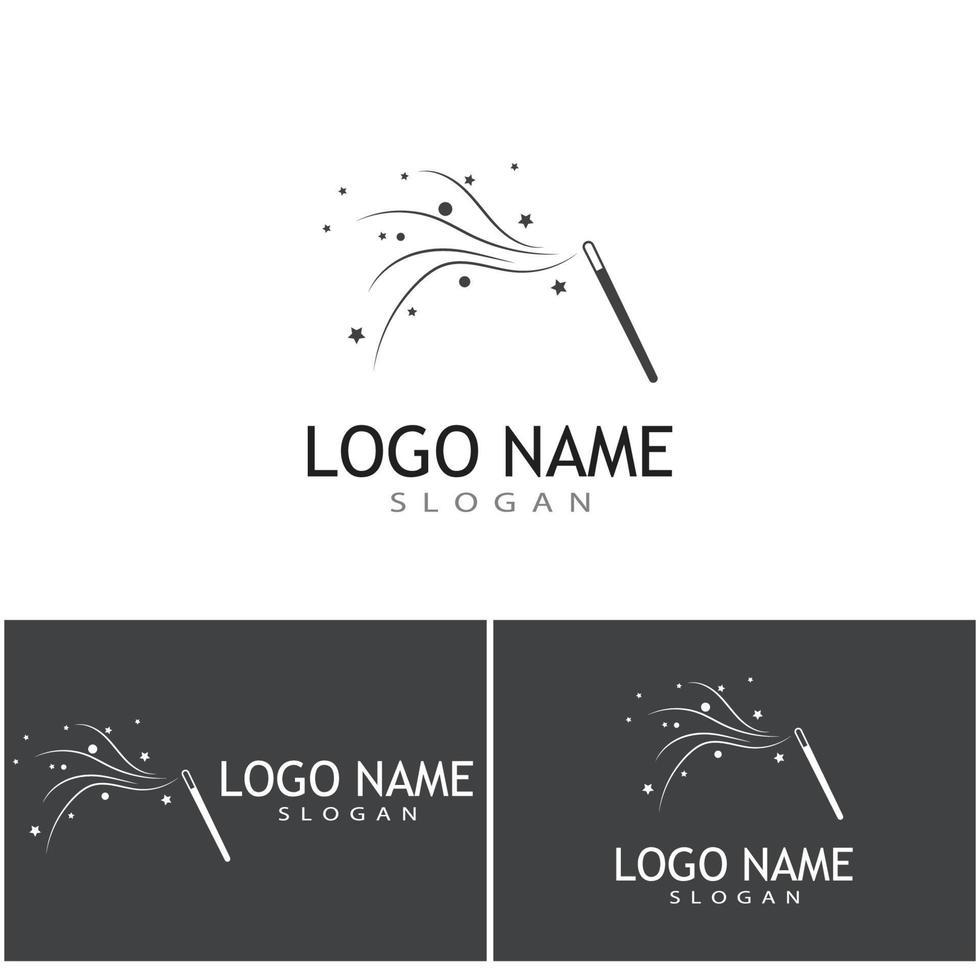 Wand magic stick Logo Template vector symbol nature