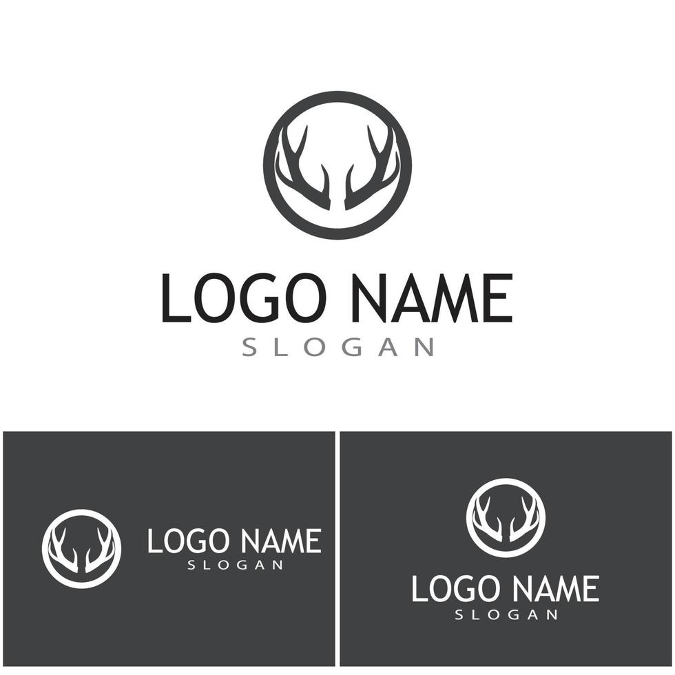 Deer Logo Template vector icon illustration design