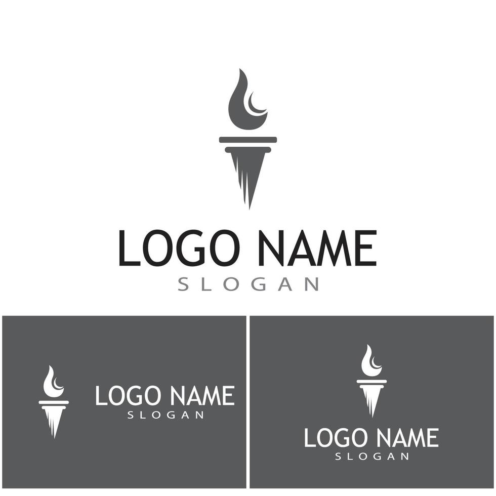 antorcha, logotipo, plantilla, vector, símbolo, ilustración, diseño vector