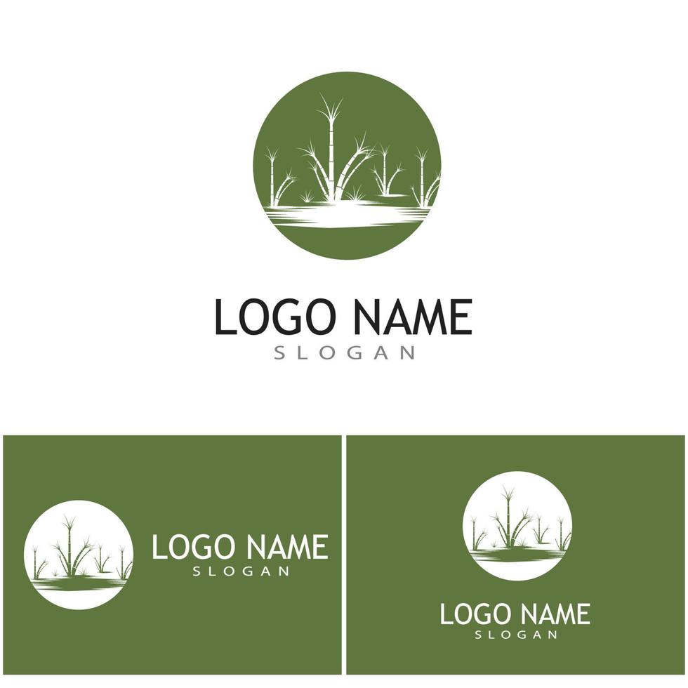 Sugar cane Logo Template vector symbol nature