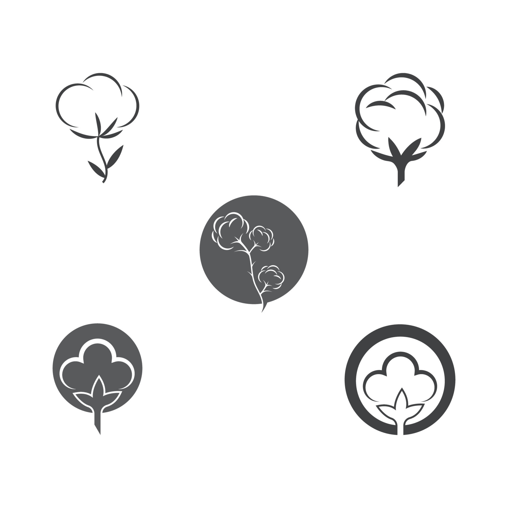 Cotton Logo Template vector symbol nature 7395661 Vector Art at Vecteezy