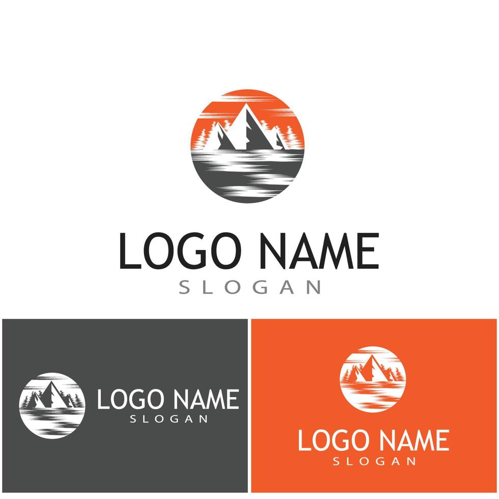 Mountain icon Logo Template Vector illustration design