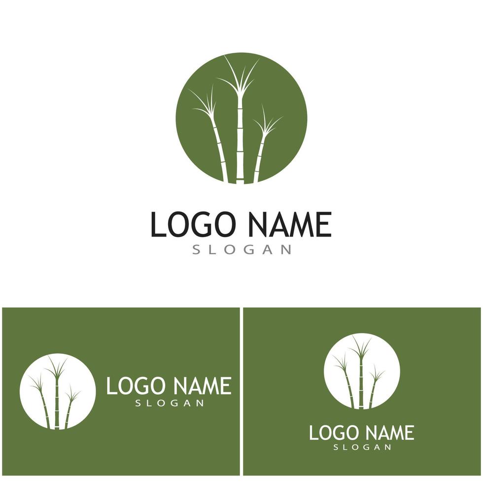 Sugar cane Logo Template vector symbol nature