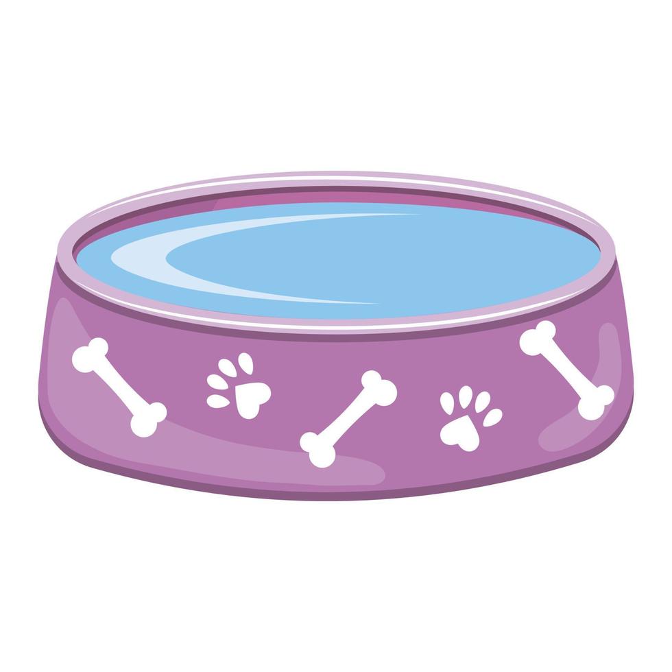 A bowl of water for dogs and cats. Vector illustration in a flat style, isolated on a white background.