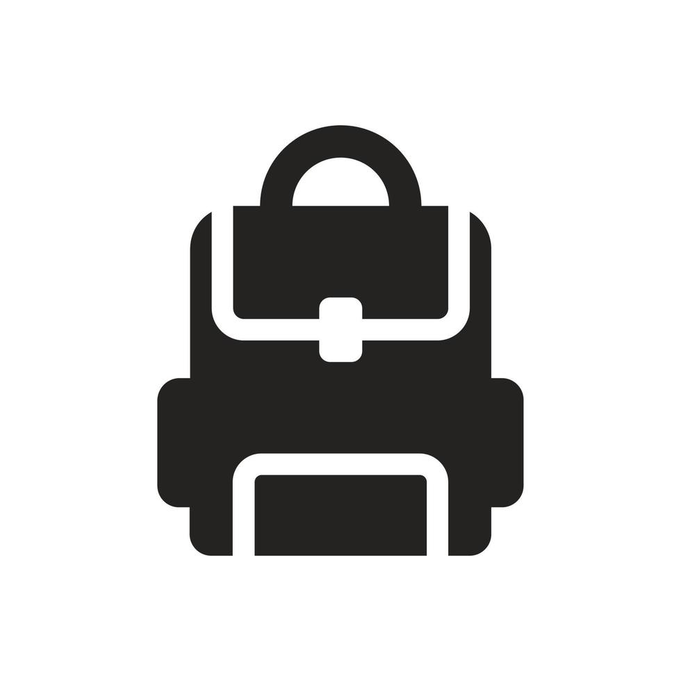 illustration of backpack, school bag, storage icon icon. vector