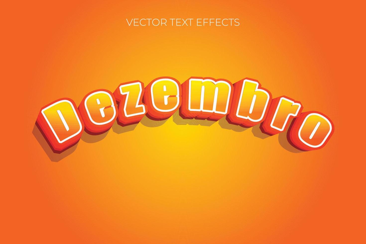 Dezembro text effects unique and creative design Free Vector