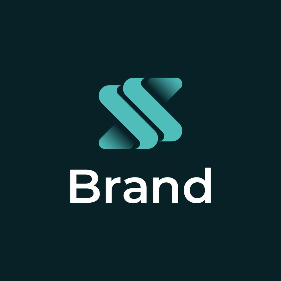 Initial Letter SS gradient color Logo. vector