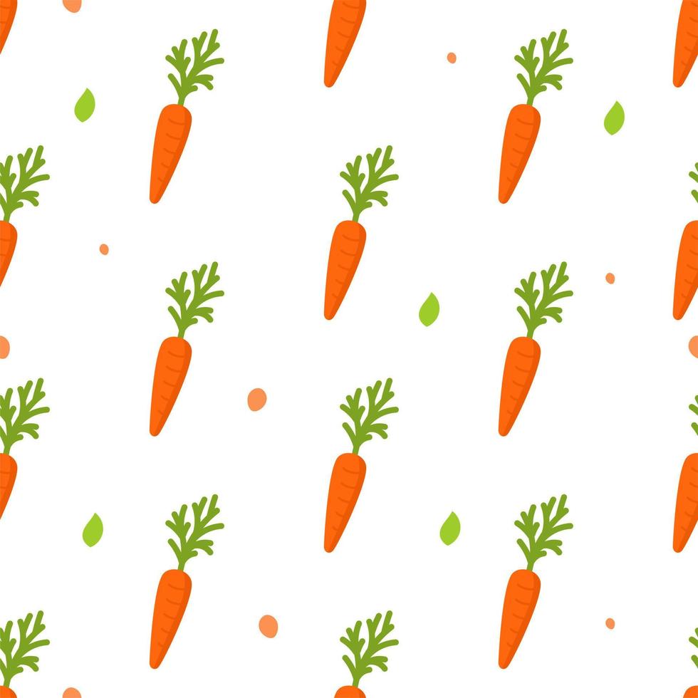 Carrot pattern Gardening Agriculture Vector illustration isolated on white background