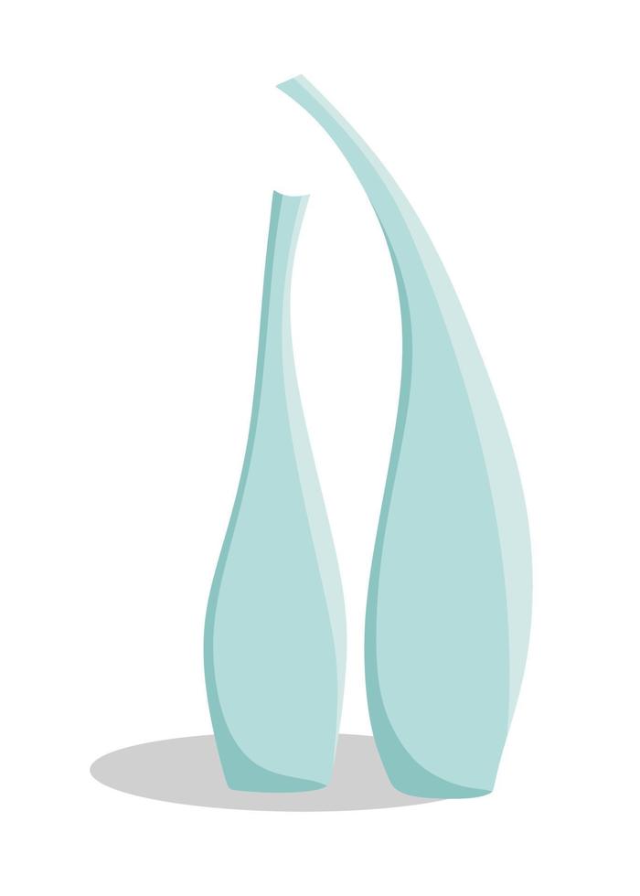 Vases outdoor Modern interior furniture Vector illustration in a flat style isolated