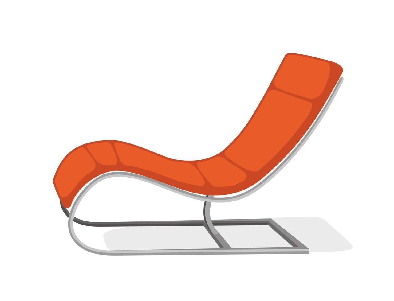 Armchair sofa orange Modern interior furniture Vector illustration in a flat style isolated