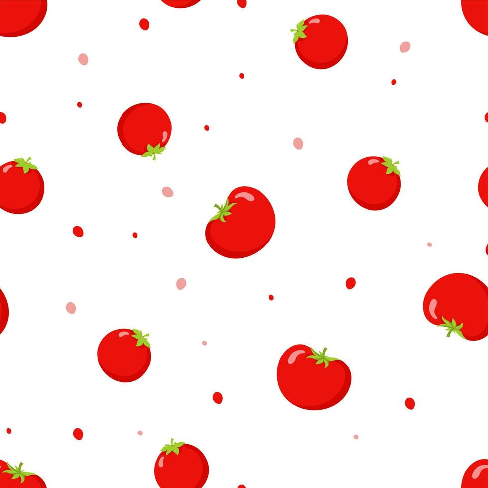 Tomato pattern Gardening Agriculture Vector illustration isolated on white background