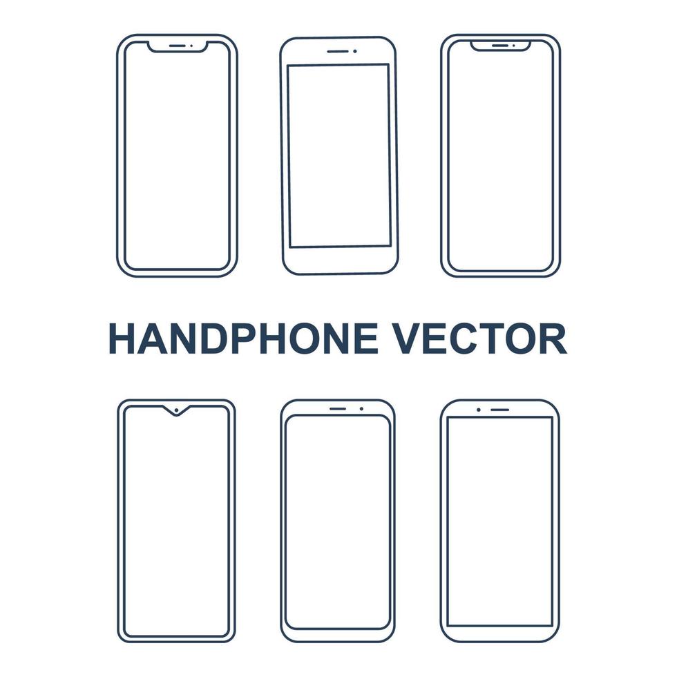 smartphone handphone vector for website, mockup, logo, symbol, icon