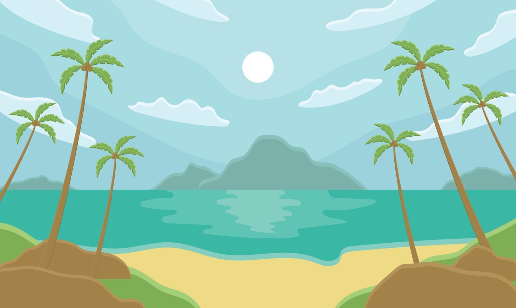 lindo fondo playa tropical verano vacaciones bodas lindo papel pintado manglar vector silueta