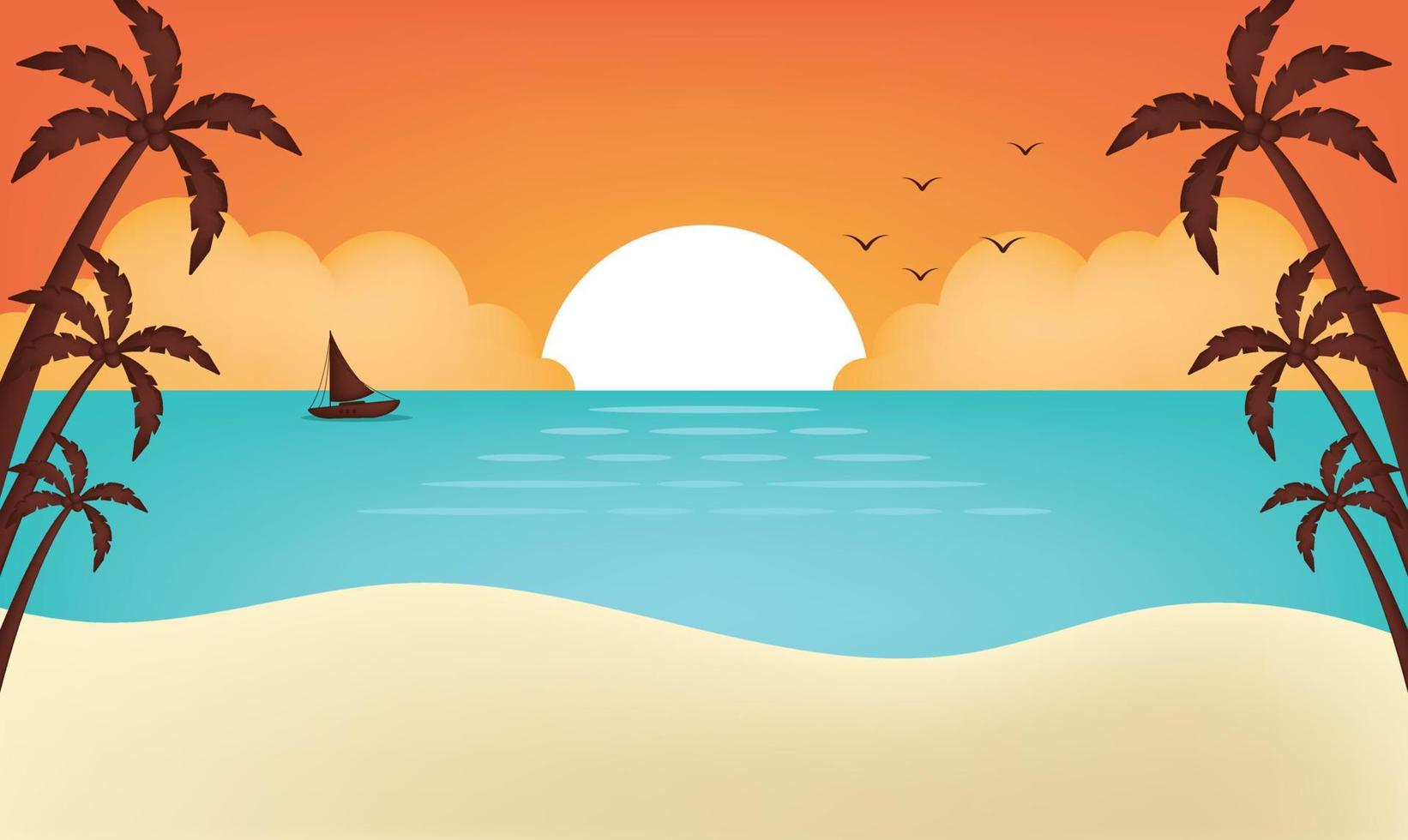 lindo fondo playa tropical verano vacaciones bodas lindo papel pintado manglar vector silueta