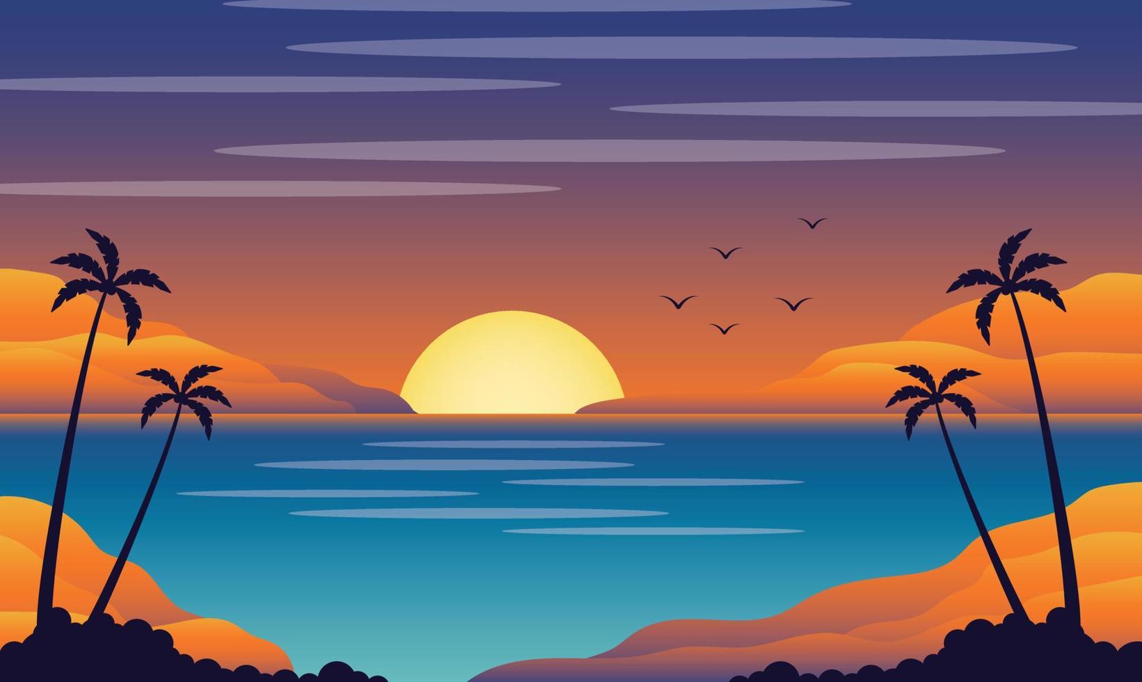 lindo fondo playa tropical verano vacaciones bodas lindo papel pintado manglar vector silueta