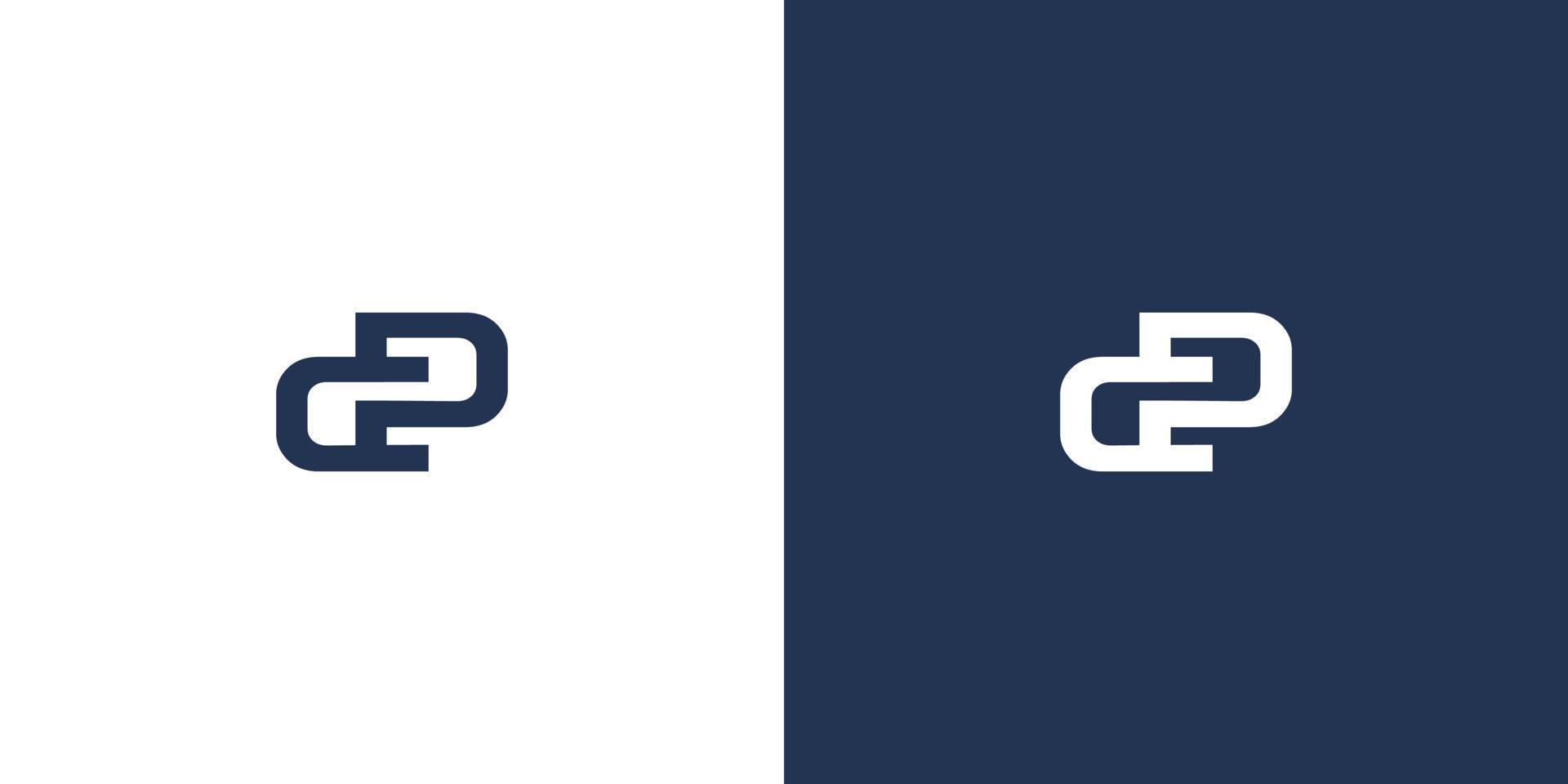 Strong and modern CP initials logo design vector