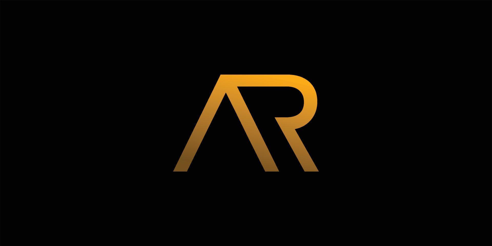 Unique and modern AR initials logo design vector