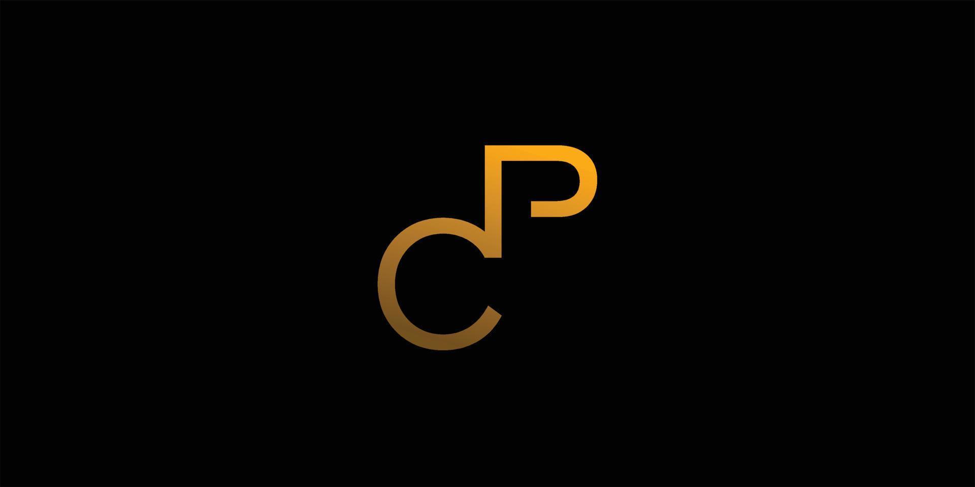 Unique and modern CP initials logo design vector