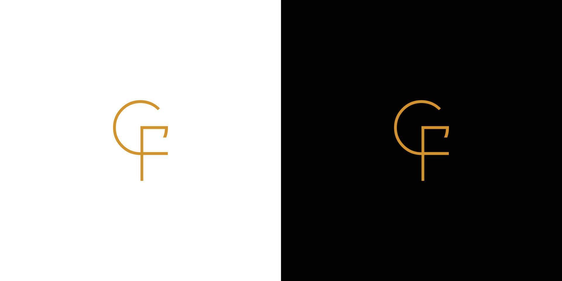 Unique and modern  letter GF initials logo design vector