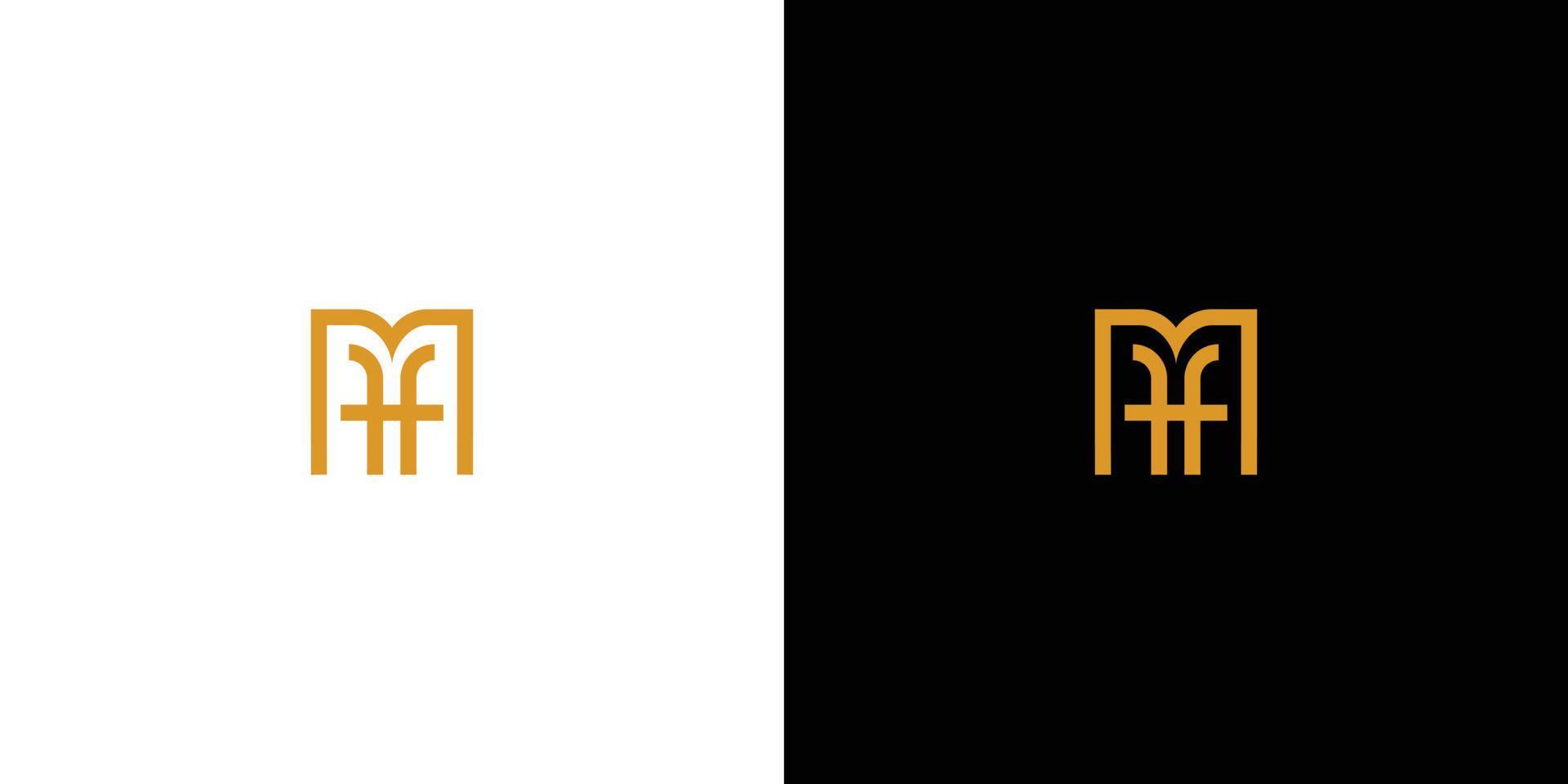 Stylish and modern MH initials logo design vector