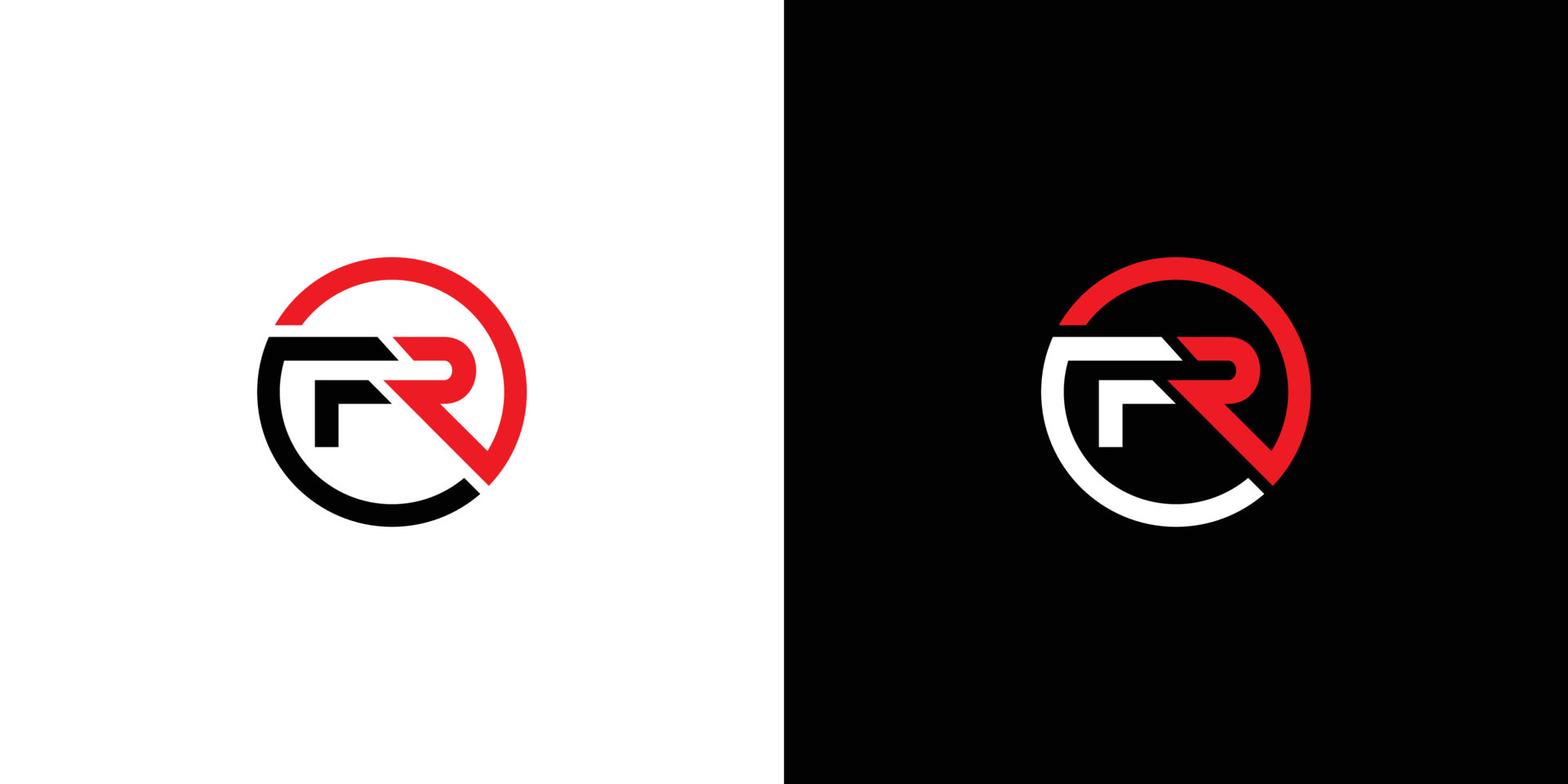 Sophisticated and modern letter FR initials logo design 7396621 Vector ...