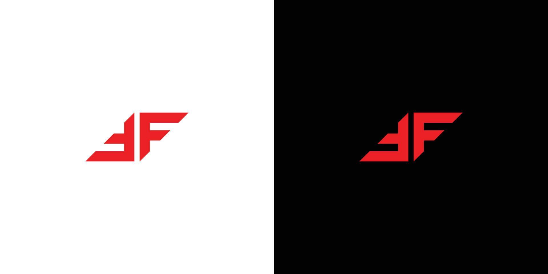 Unique and modern FF initials logo design vector