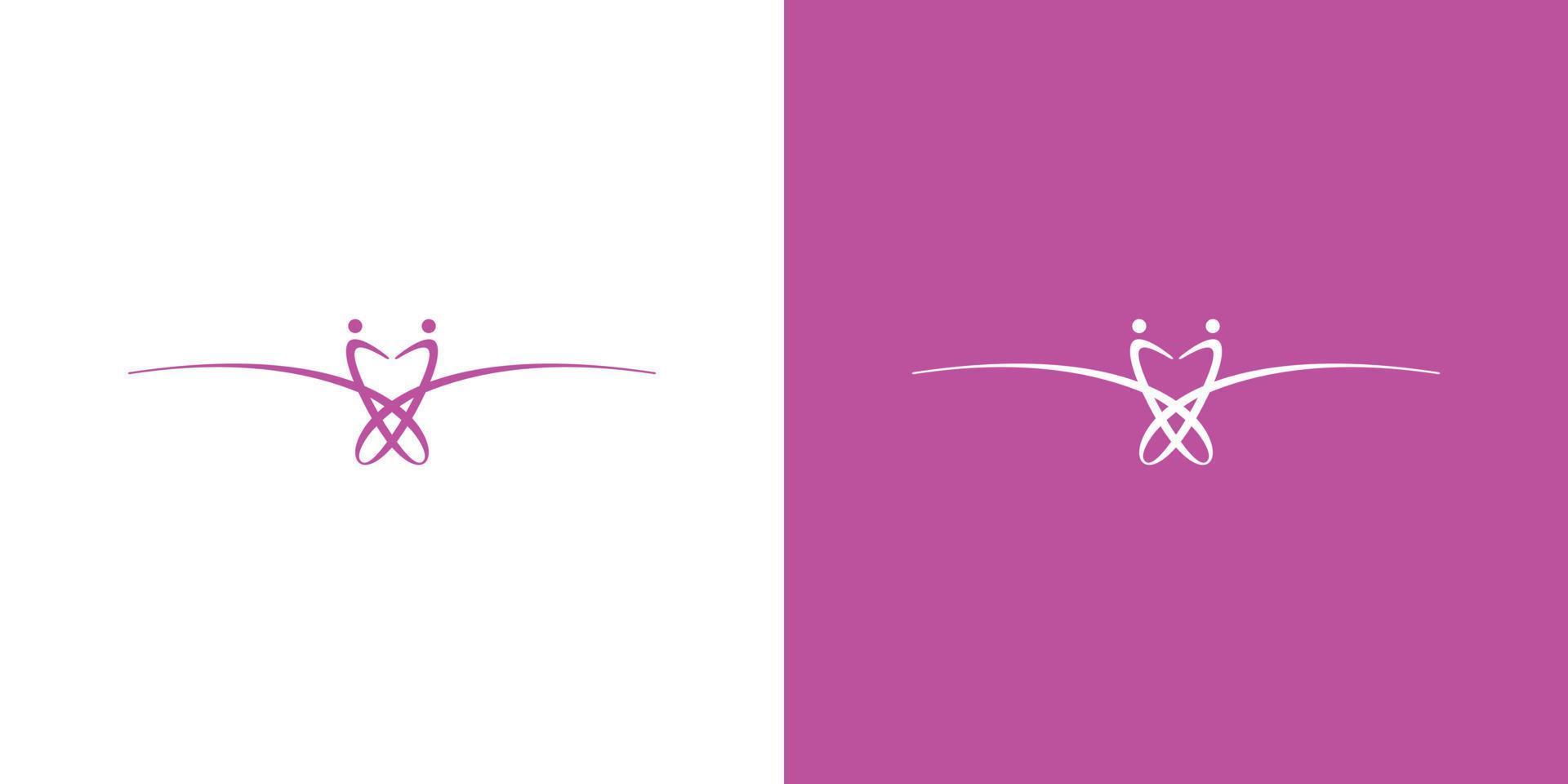 Unique and modern friendship logo design vector