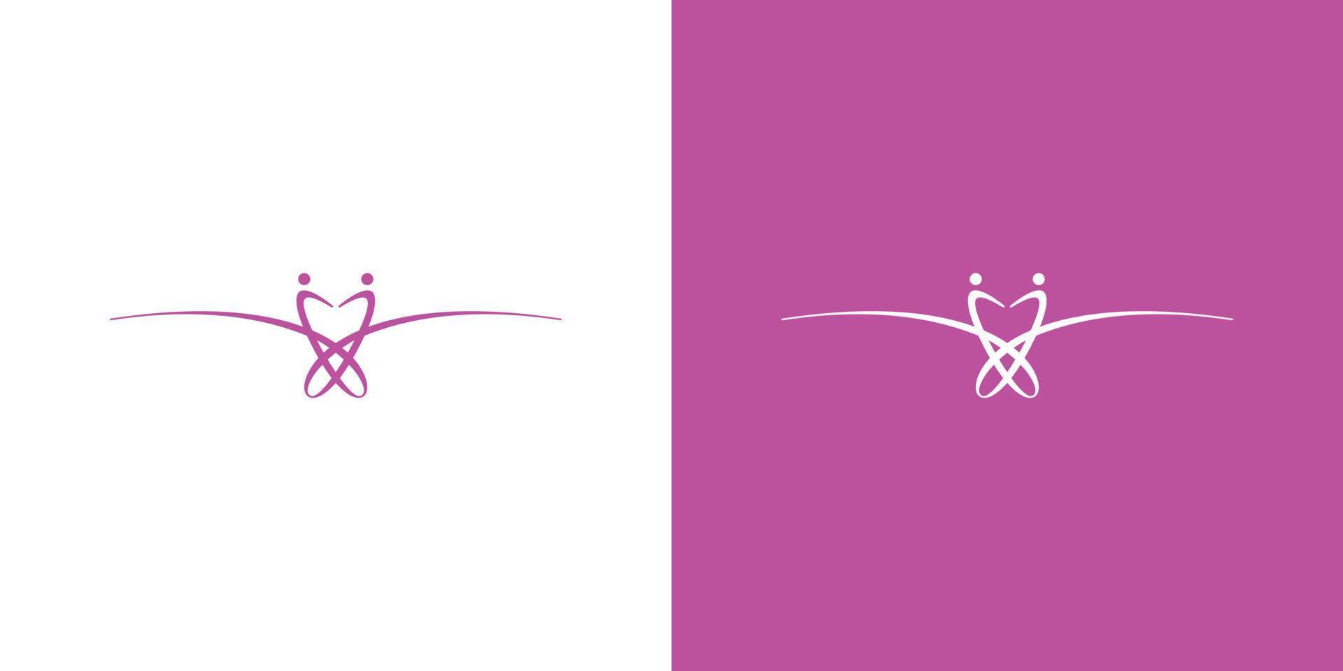 Unique and modern friendship logo design vector