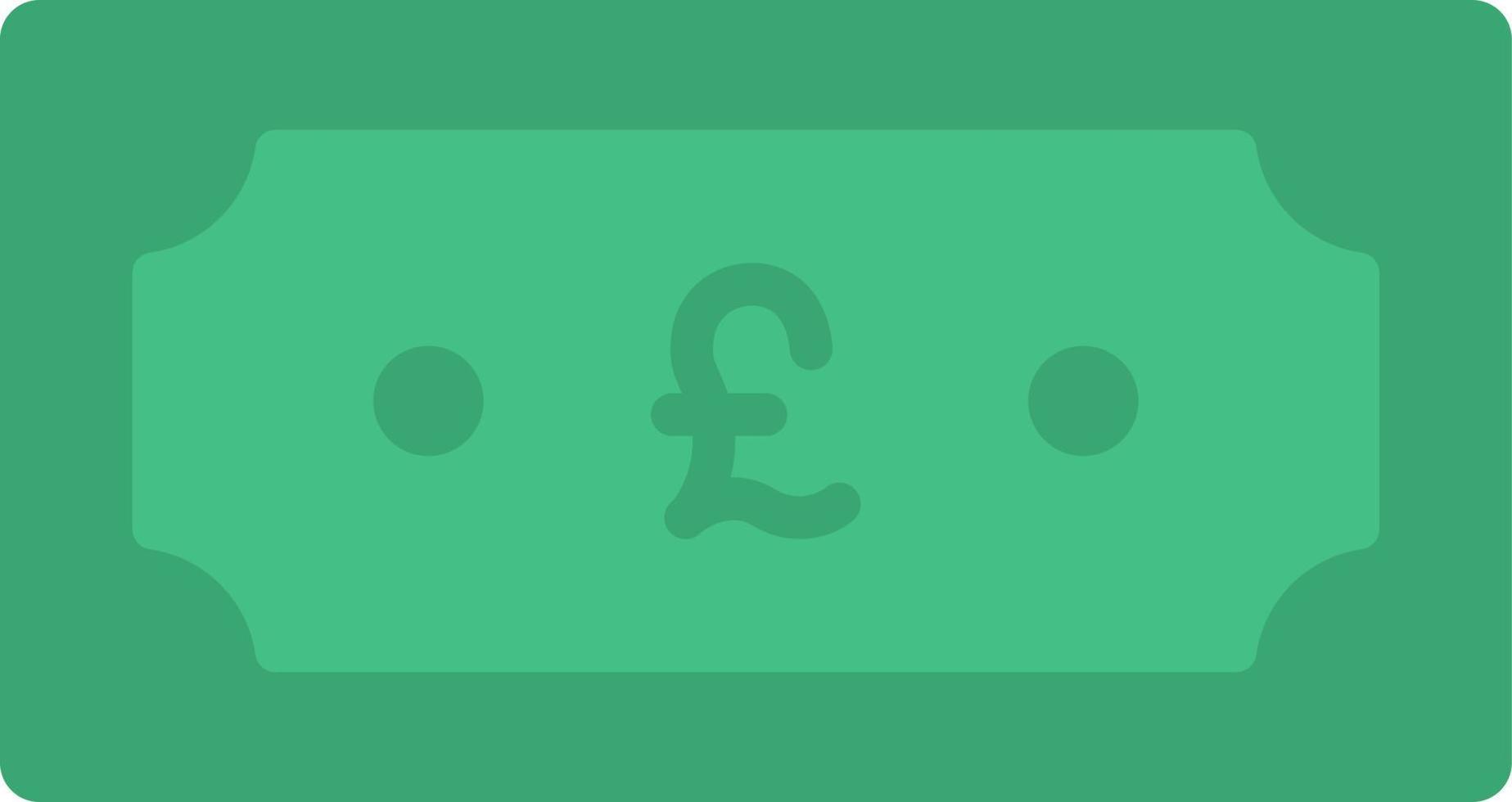 Pound Currency Flat Color Icon vector