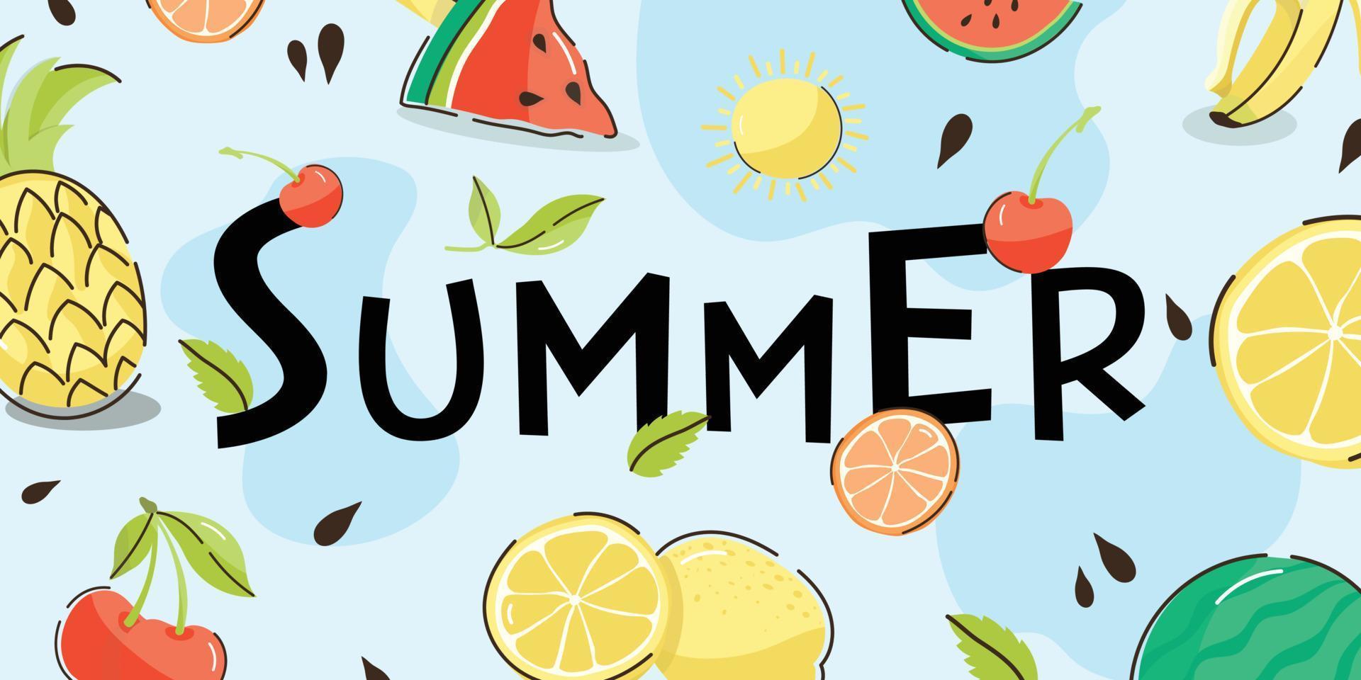 Premium flat design of summer season banner vector