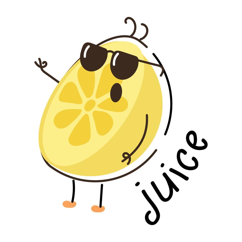 An eye catchy flat sticker of lime vector