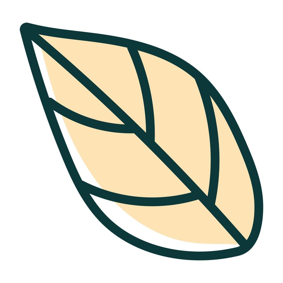 An icon of leaf in hand drawn vector