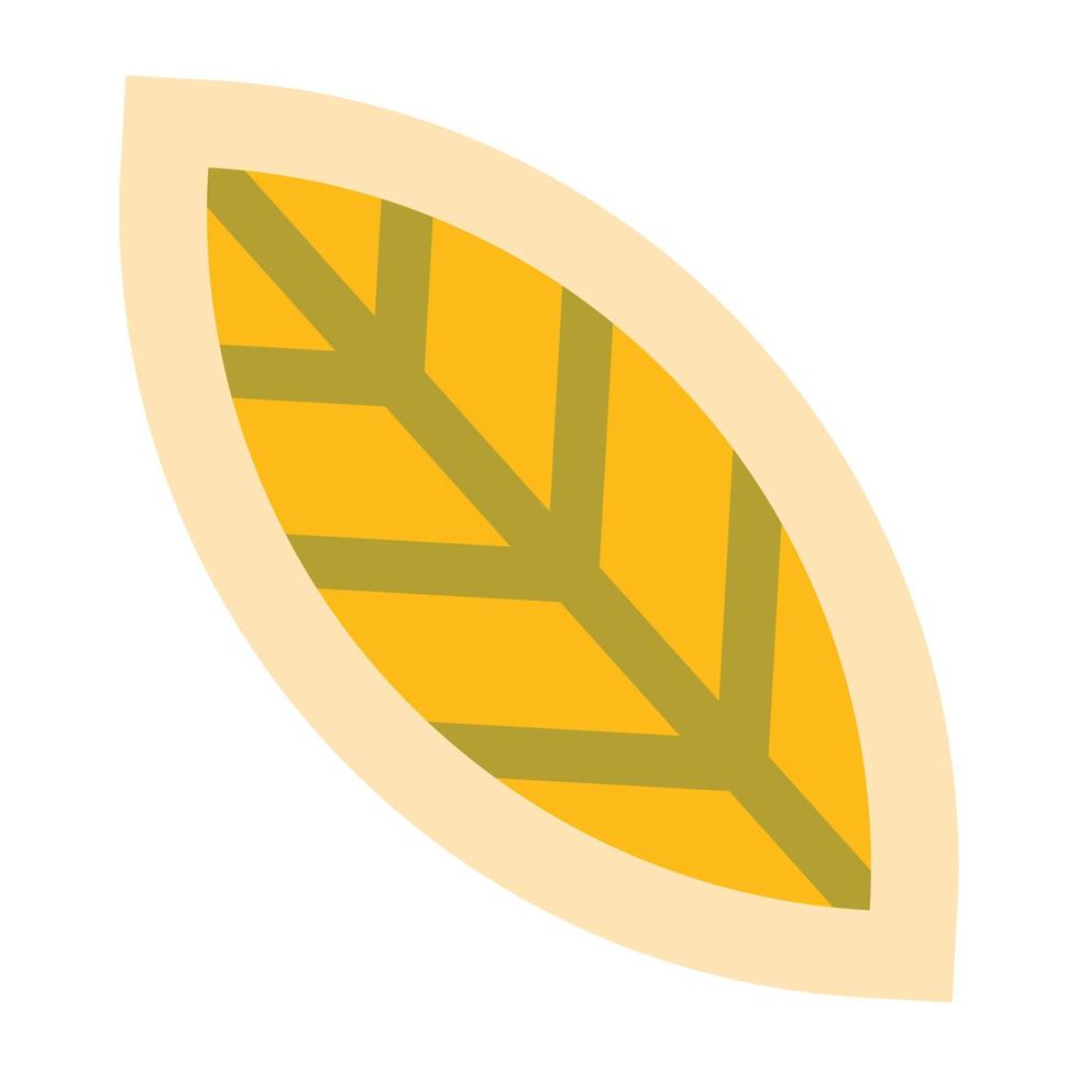 An icon of leaf in hand drawn vector