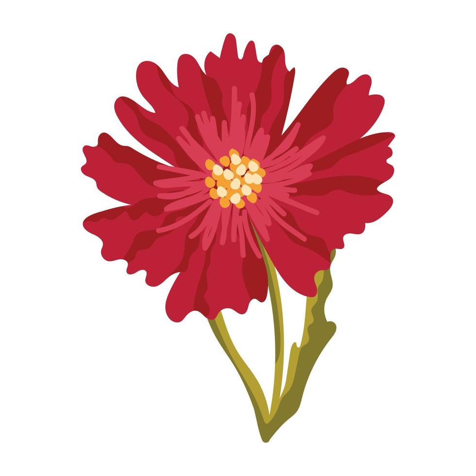 A flowering plant flat icon design vector