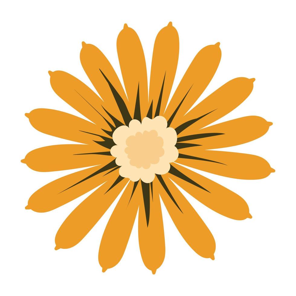 diseño de flores de moda en vector dibujado a mano