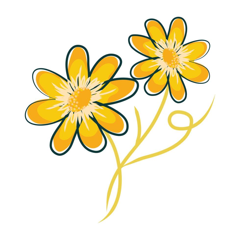 A floral design icon download vector