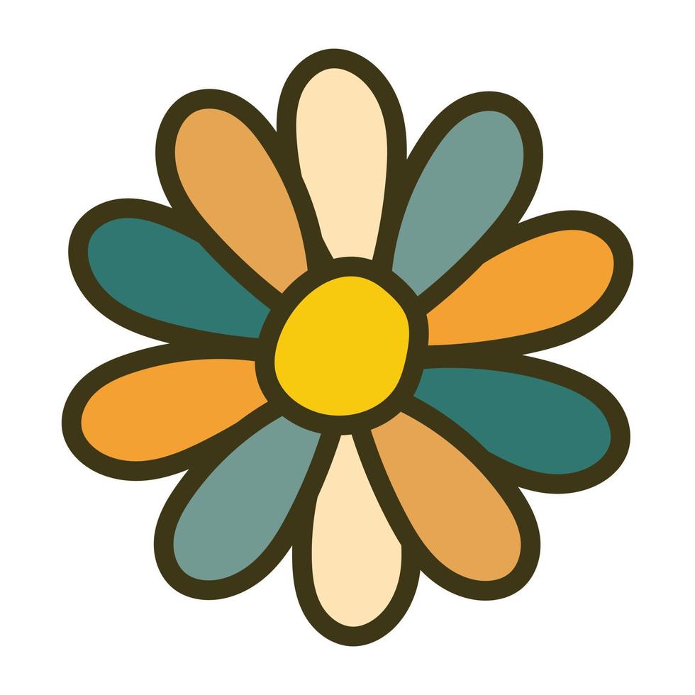 un hermoso vector de doodle de diseño de flores