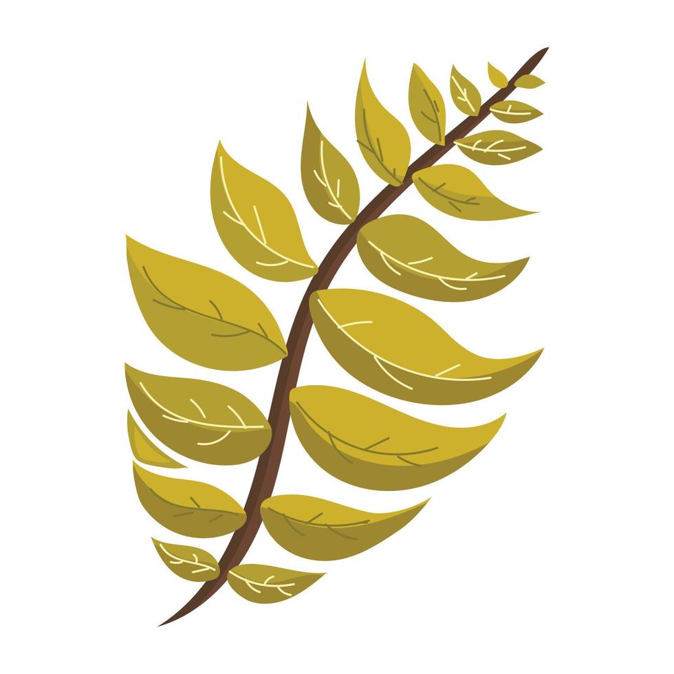 un icono de diseño plano de rama de hojas de planta vector