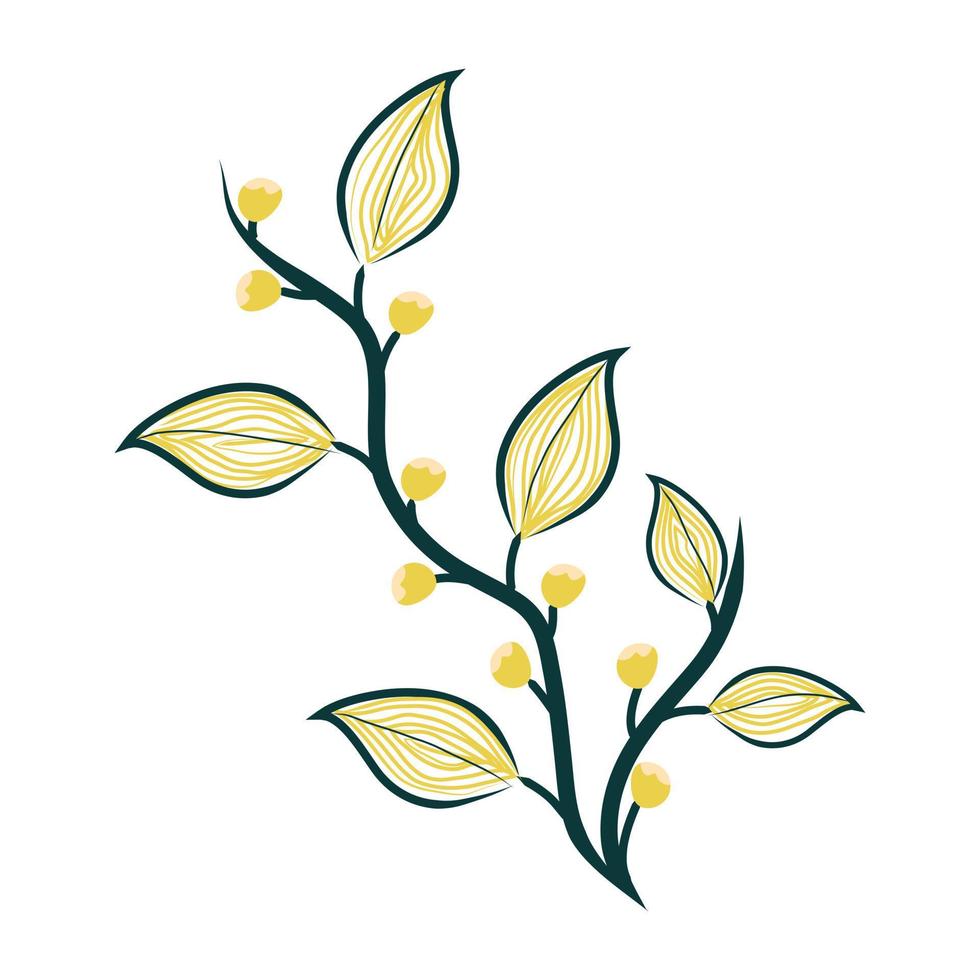 An icon of plant leaves branch flat design vector