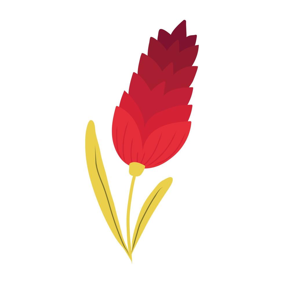 A flowering plant flat icon design vector