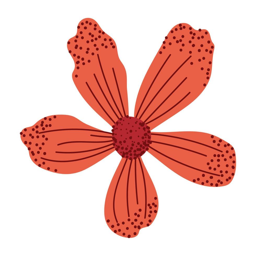diseño de flores de moda en vector dibujado a mano
